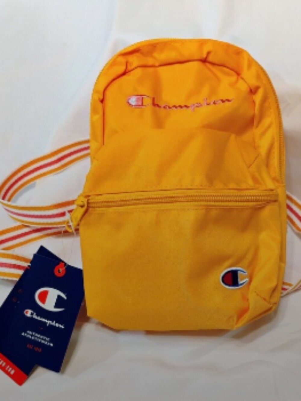 Champion Orange Mini Sling Bag with Striped Strap